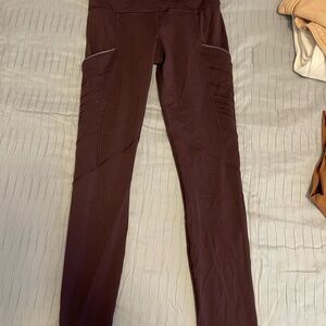 Maroon full length lululemon leggings